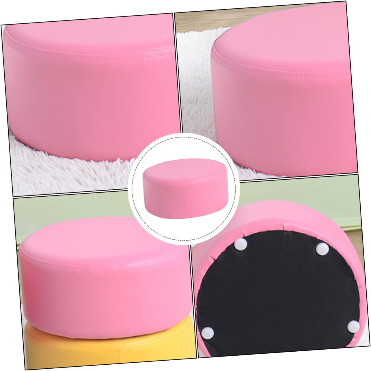 Cabilock 1pezzi Sgabello Antiscivolo Per Ragazzo Ragazza Pu Design Adorabile e Colore Fresco Per Bagno e Cucina Sicuro e Pratico Per Igiene Dei Piccoli