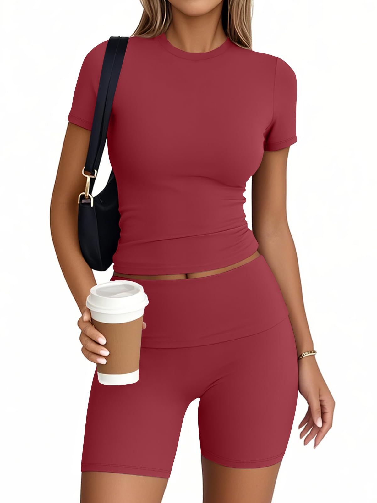 Trendy Queen Womens 2 Piece Workout Sets Short Matching Lounge Sets Summer Clothes Going Out Gym Outfits