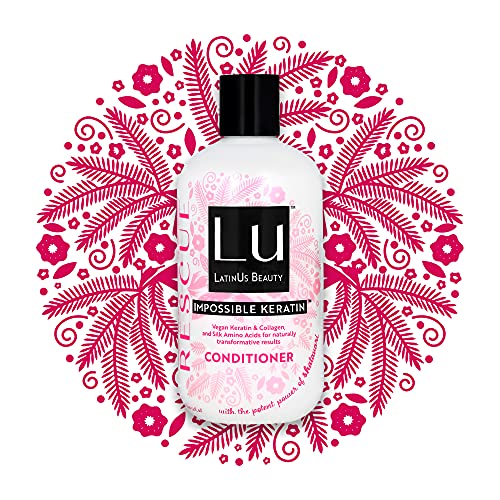 LATINUS BEAUTY Lu RESCUE Natural Conditioner with Anti-Frizz Vegan Keratin & Shatavari for Weak, Dry, Rough, Coarse & Chemically Damaged Hair | Recover Restored, Deeply Nourished Hair (12oz)