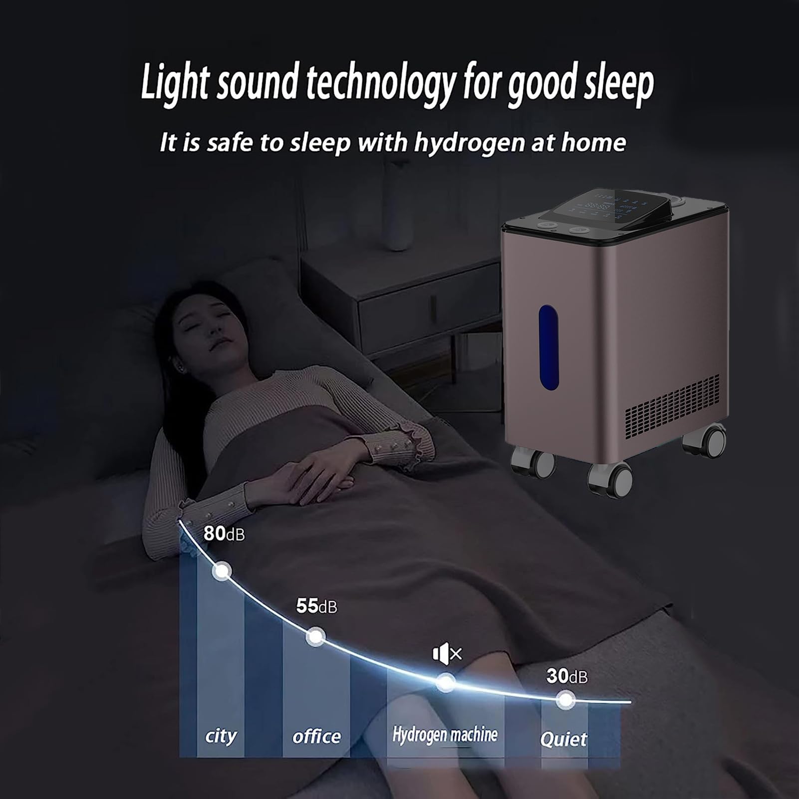Maszyna wodorowa o wysokim stężeniu - 450 ml/min podwójna inhalacja do użytku domowego/podróży, obsługuje dwie osoby - domowa maszyna do wodoru