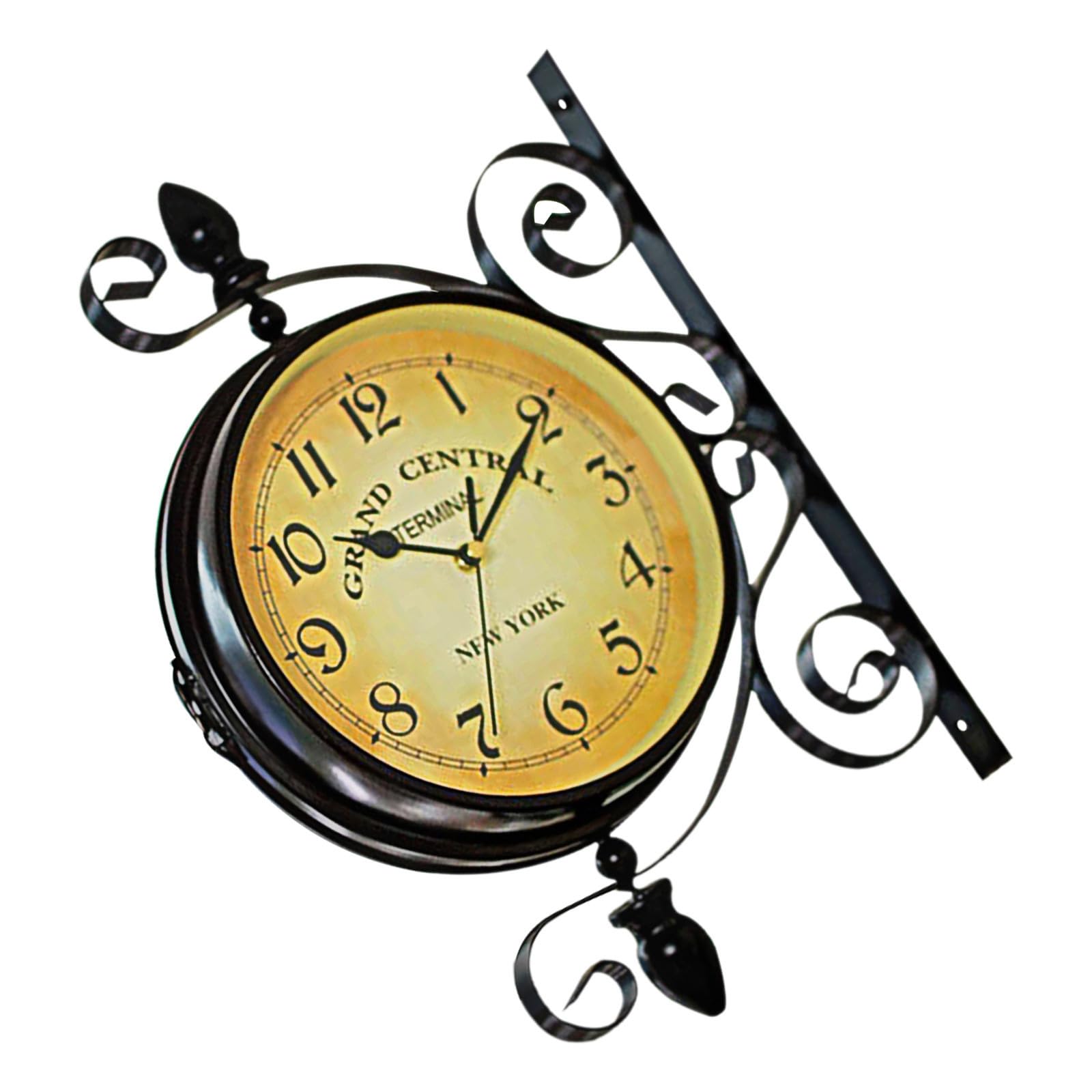 Horloge Vintage Métal INOOMP : Dites Adieu au Tic-Tac avec cette Double Face Silencieuse