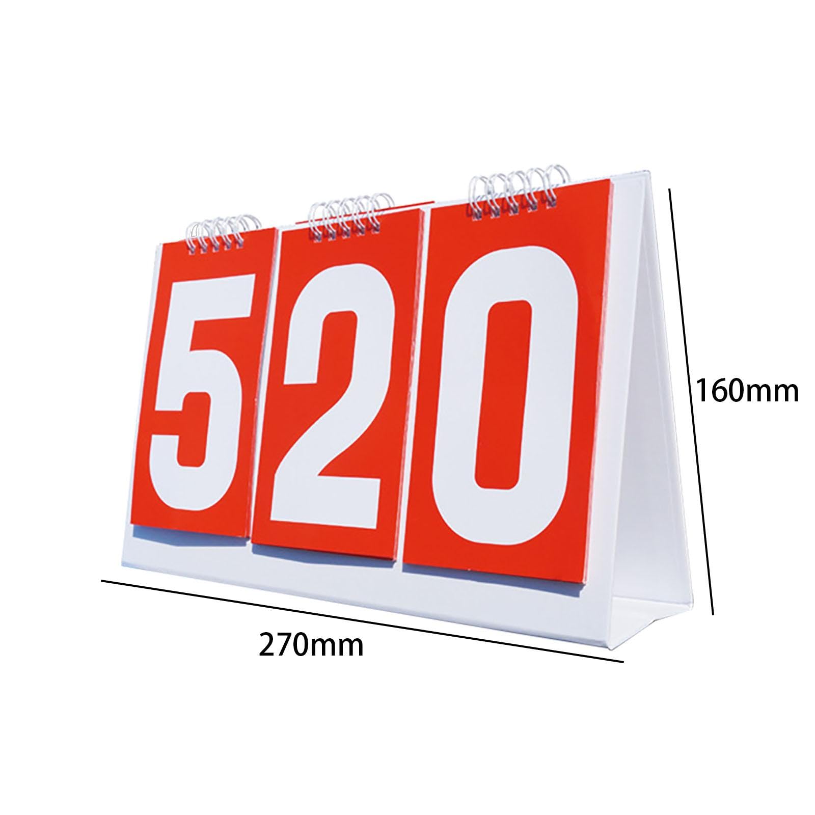 harayaa Tableau de Bord Flip Tableau de Bord Multi Sports Table 3 Chiffres Score Compteur de Score pour Le Volley-Ball Football