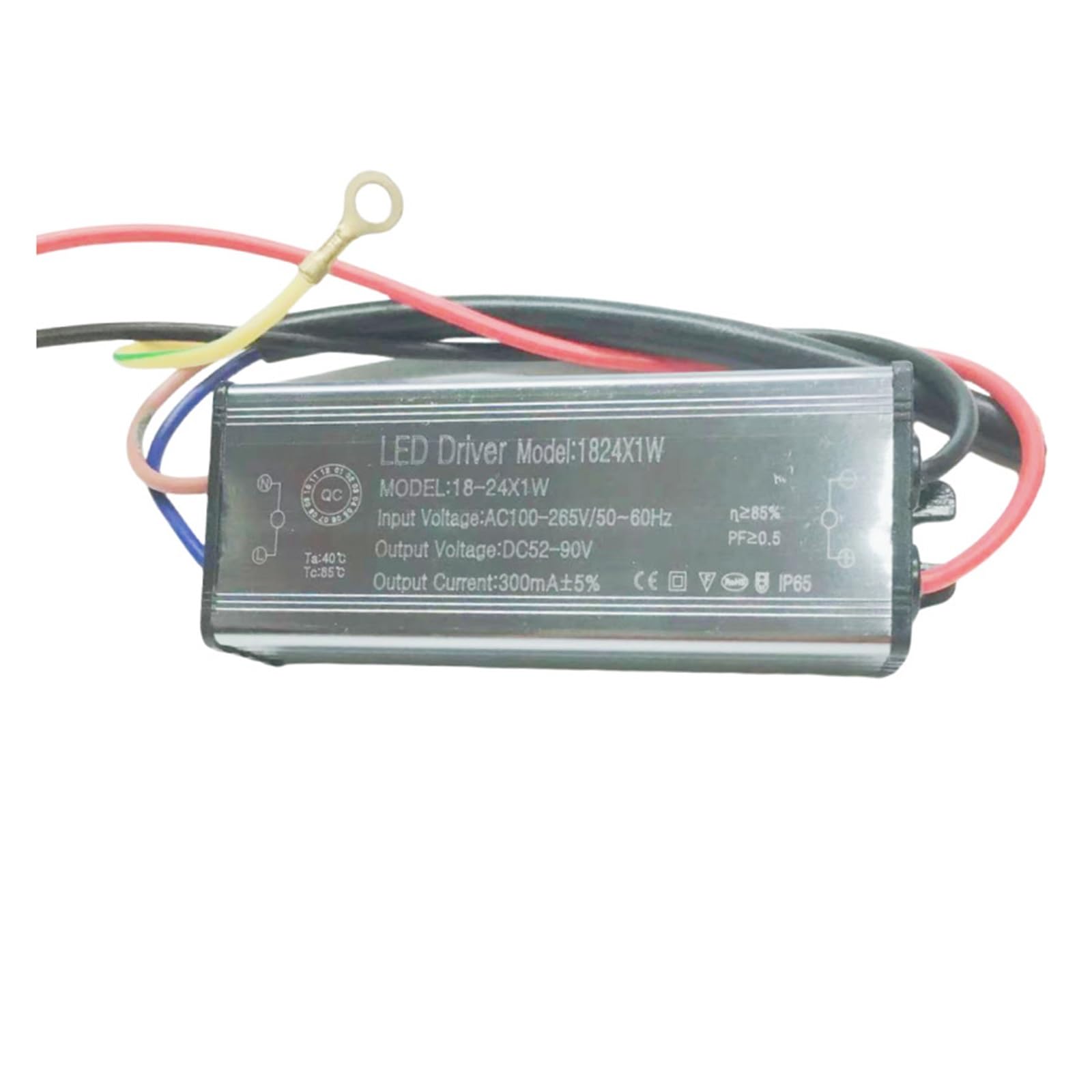 JVDDI LED Driver LED Waterproof Driver Power Supply 1-100w Full String Ceiling Lamp Wall Washer Transformer Constant Current Ballast(18-24X1 Leather line)