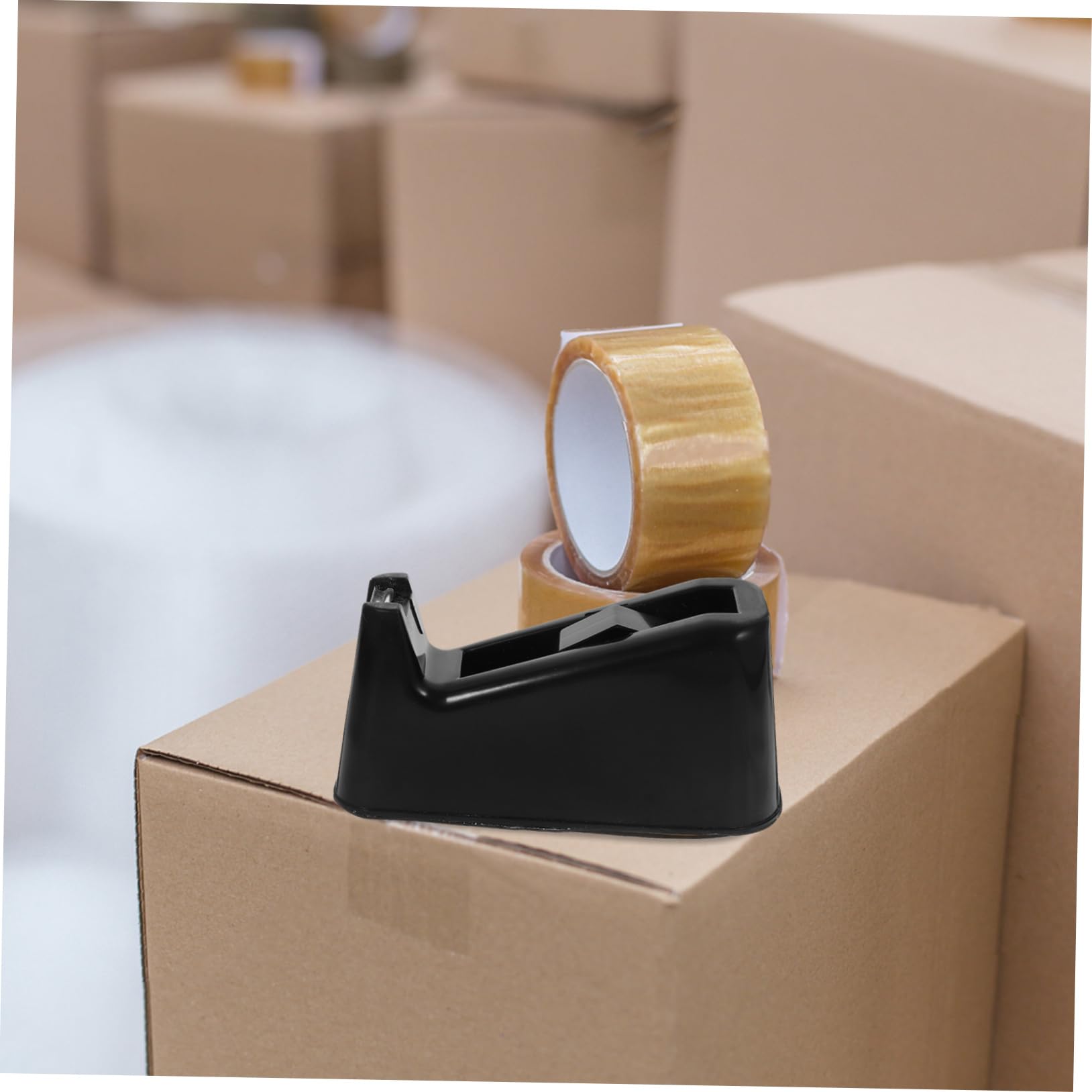 HOMSFOU 2 Pezzi Nastro Adesivo Ufficio e Dispenser e Resistente Design per Domestico e Professionale