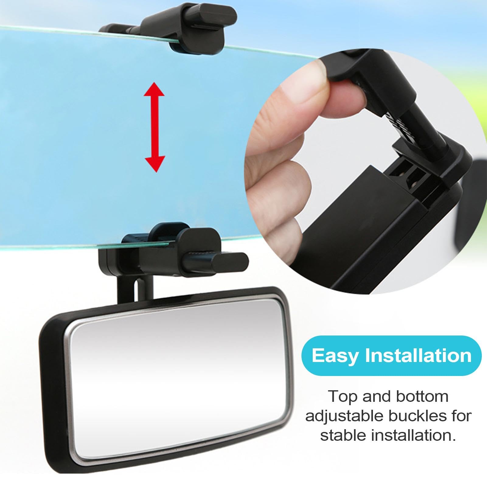 Car Mirrors For Kids - Back Seat Looking-glass For Toddler 360-Degree | Stable Installation Adjustable Large Visual Area Safe Monitor Mirrors - View #11