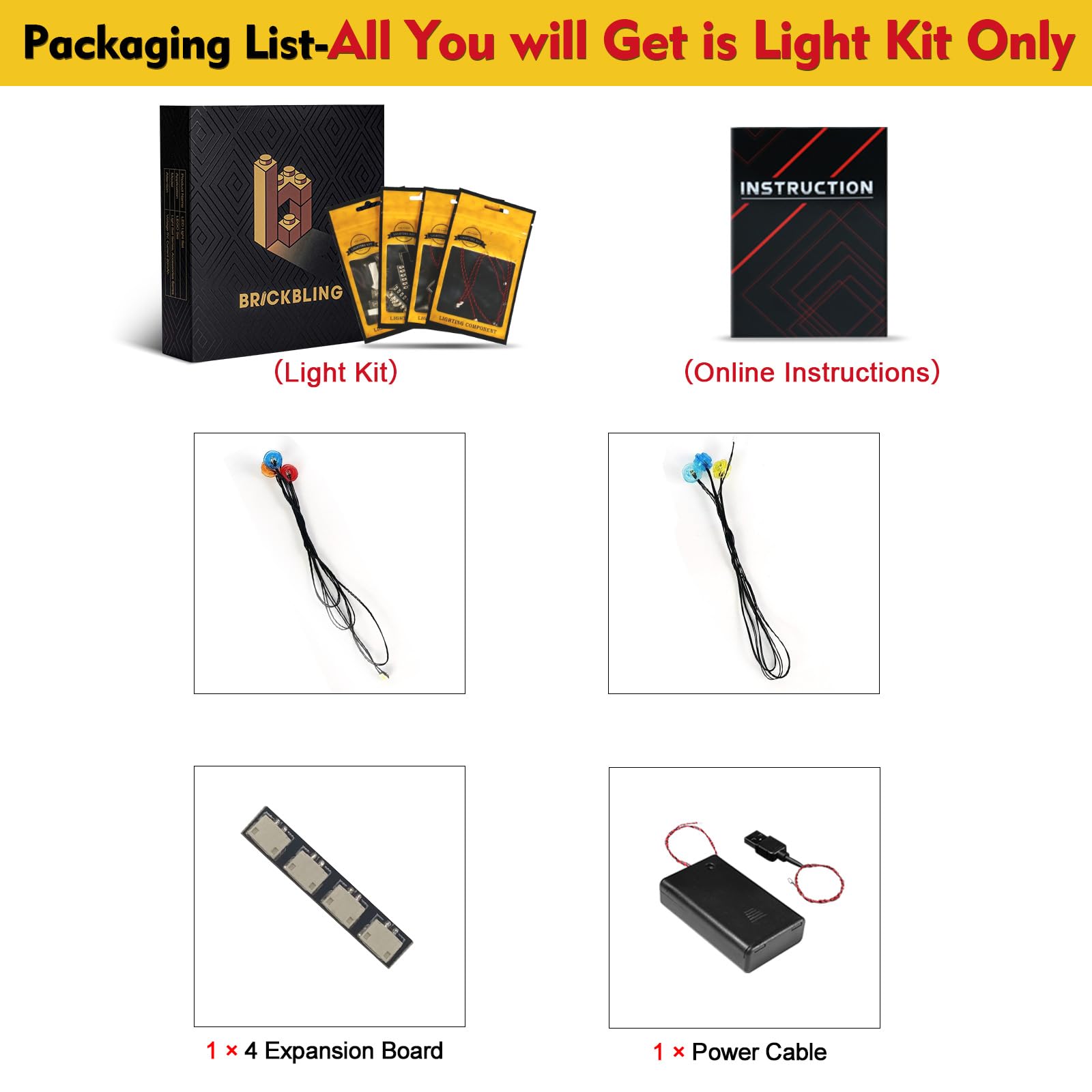 BrickBling Solo luce LED, compatibile con Lego Creator 3 in 1 Space Exploration Telescope 31378-Non viene fornito con modello