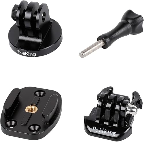 PellKing Soporte adaptador de trípode/monopie de 1/4 compatible con cámara GoPro Hero 13 12 11 10 9 8 7 6 5 Cámara, AKASO, Insta360, DJI Osmo Action