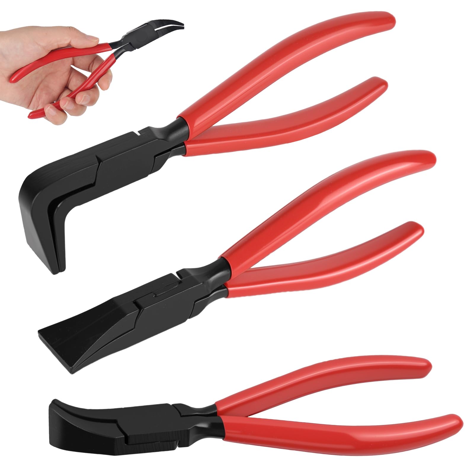 YYTECH Falzzangen Klein Set, 3-teilig Blechbiegezange 0 45 90 Grad, Mini Blechzangen Set, 22 MM Biegezange, dachdecker werkzeug spengler werkzeug zum Biegen und Glätten von Blechen