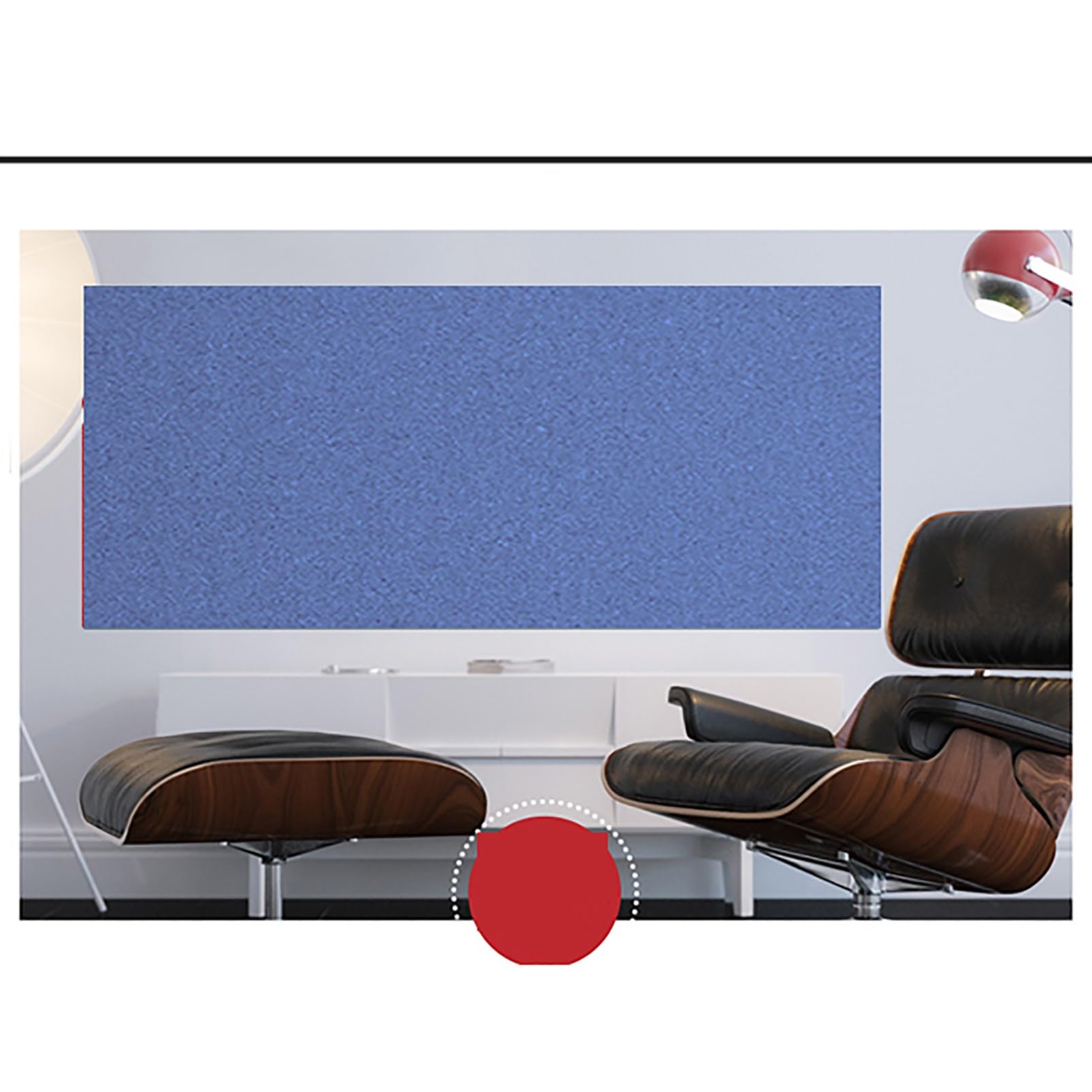 Rouleau de liège non adhésif pour tableau d'affichage - 1 bande de tapis en liège bleu de 7,6 cm d'épaisseur (0,7 m x 2,5 m) - Fournitures de bricolage idéales pour le bureau, la maison et l'école
