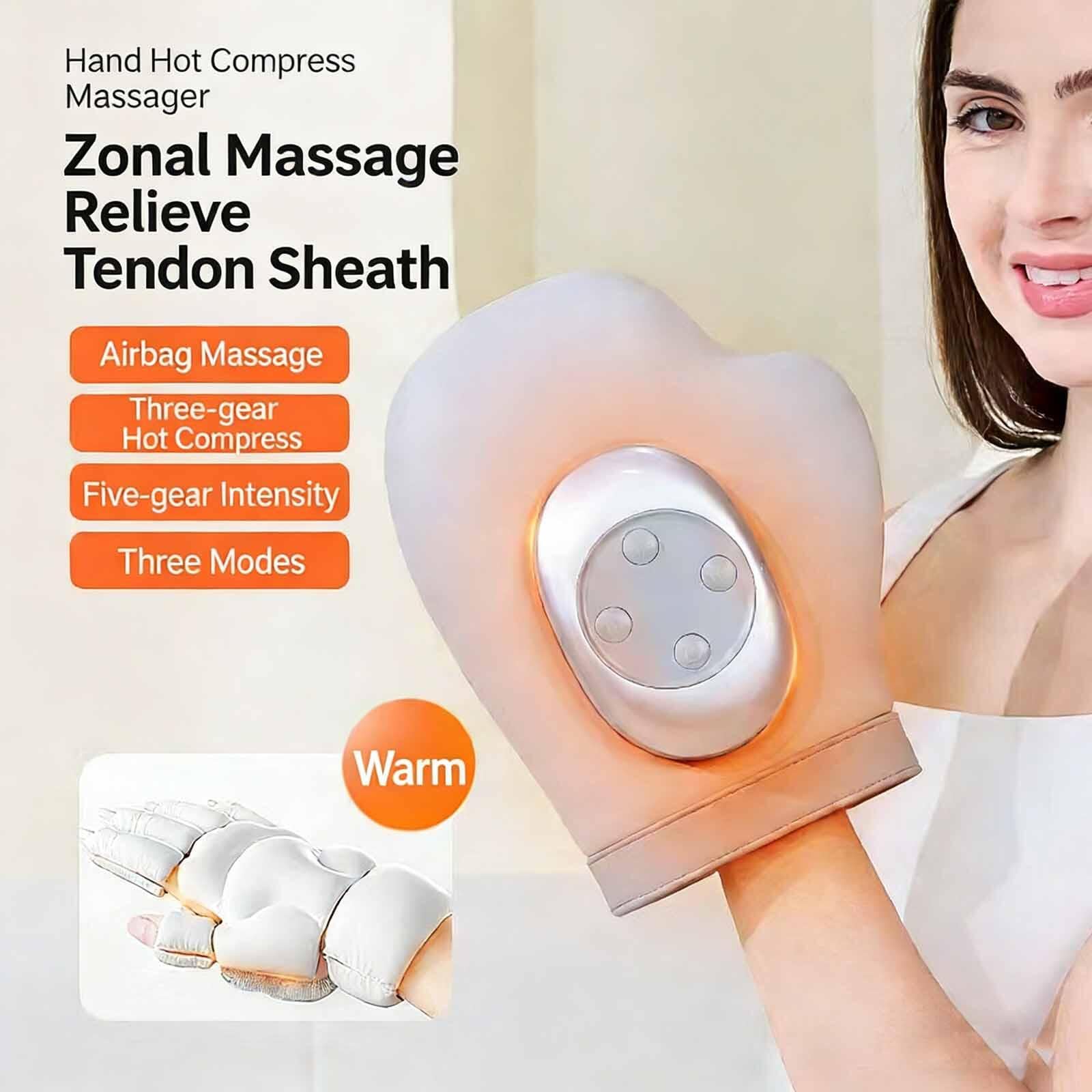 Massaggiatori Mani Elettrici Hand Massager Riscaldamento Compressione 3 Massaggi 3 Temperature 5 Livelli Timer Auto Alleviare Affaticamento Delle