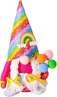 Abaodam Jóias Artesanais Enfeites Decoração Colorida Boneca De Pelúcia Gnomo Arco-Íris Boneca Elfo Boneca Anão Estátua De Gnomo Nórdico Gnomo Sem Rosto Adornar Boneca