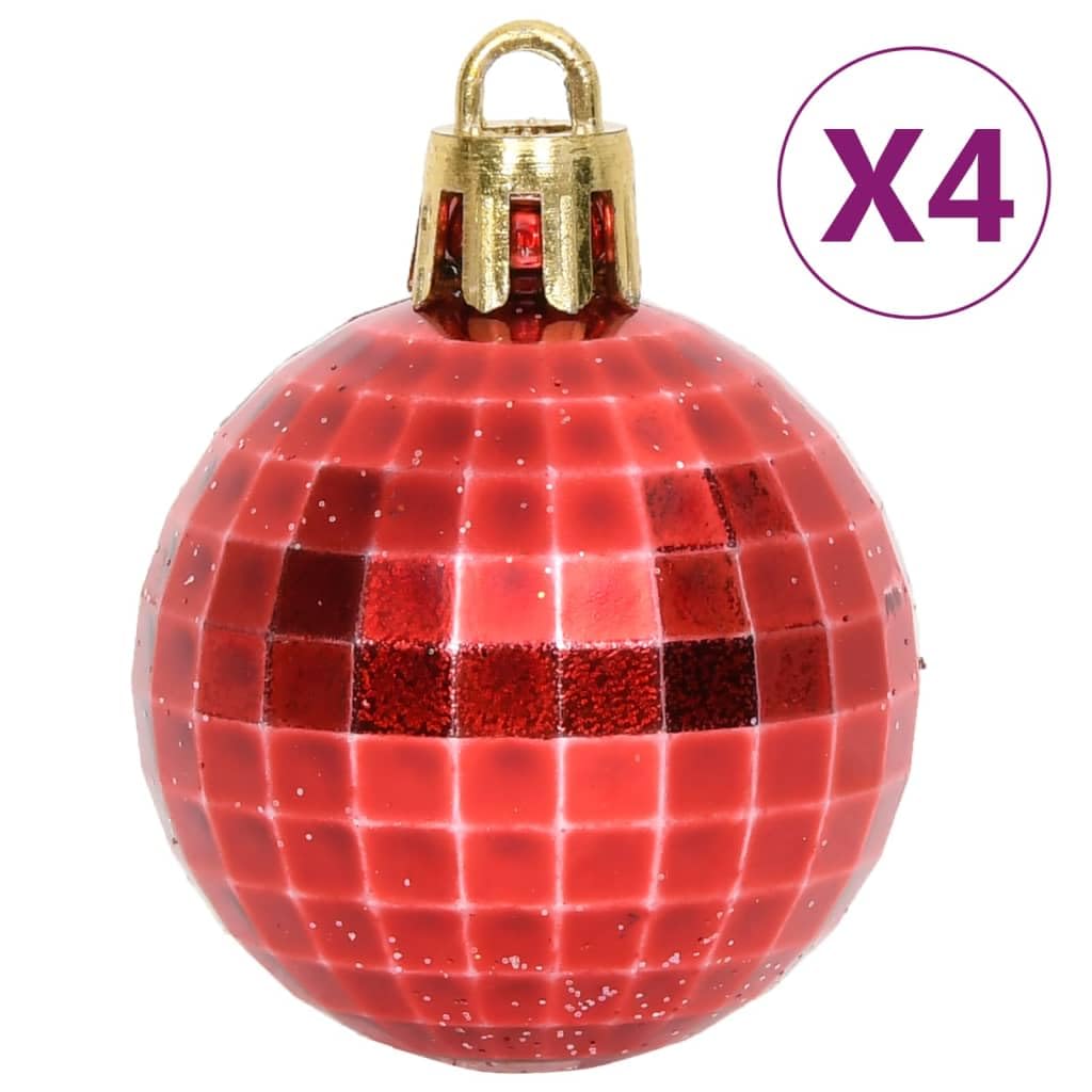 Furniture Item home - Set di 64 palline di Natale, colore: rosso e bianco