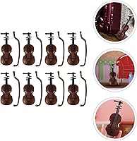 Vista 2 de 8 piezas 1: 12 de violín miniatura de casa de muñecas colección de mini instrumentos musicales para casa de muñecas sala musical