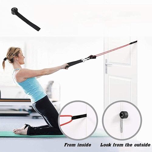 Miniatura 7 de UPONE Juego de bandas de resistencia elásticas para ejercicio con anclaje de puerta, bandas de ejercicio de terapia física con asas, correas de
