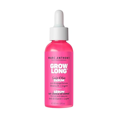Marc Anthony Grow Long Scalp & Hair Serum - Fórmula anti-rotura nutre, fortalece e hidrata el cuero cabelludo y los folículos capilares, brillo
