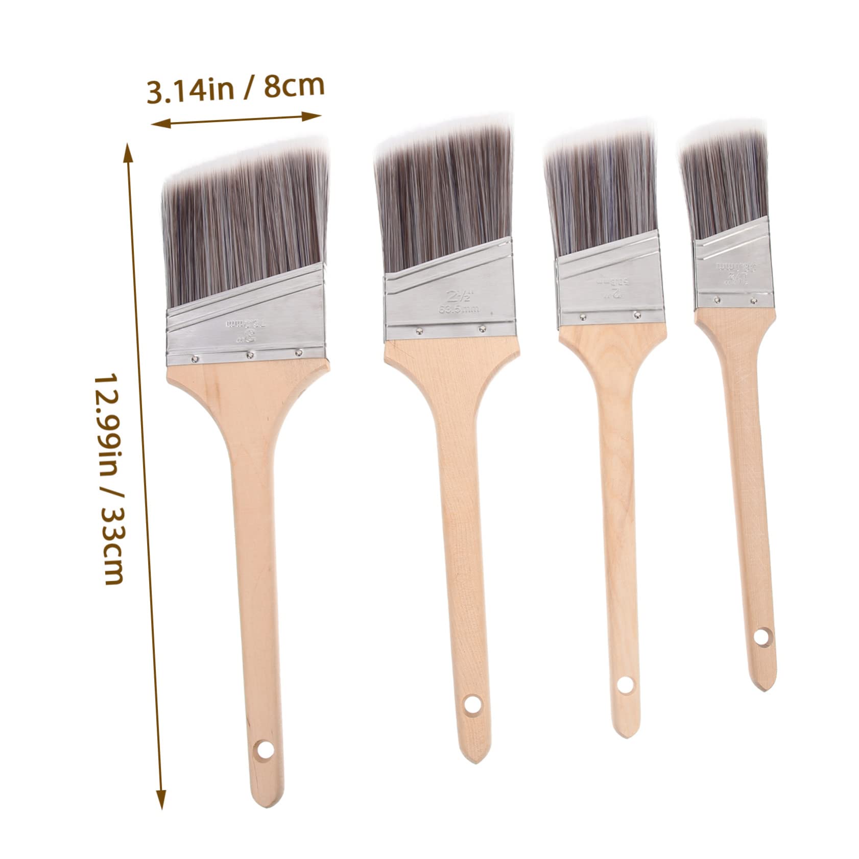 Anneome 4 Stück Pinselset Mit Holzgriff Farbenpinsel Für Haushalt Und Hobby Aquarell Und Ölmalerei Leicht Zu Kontrollieren Vielfältige Anwendungsbereiche