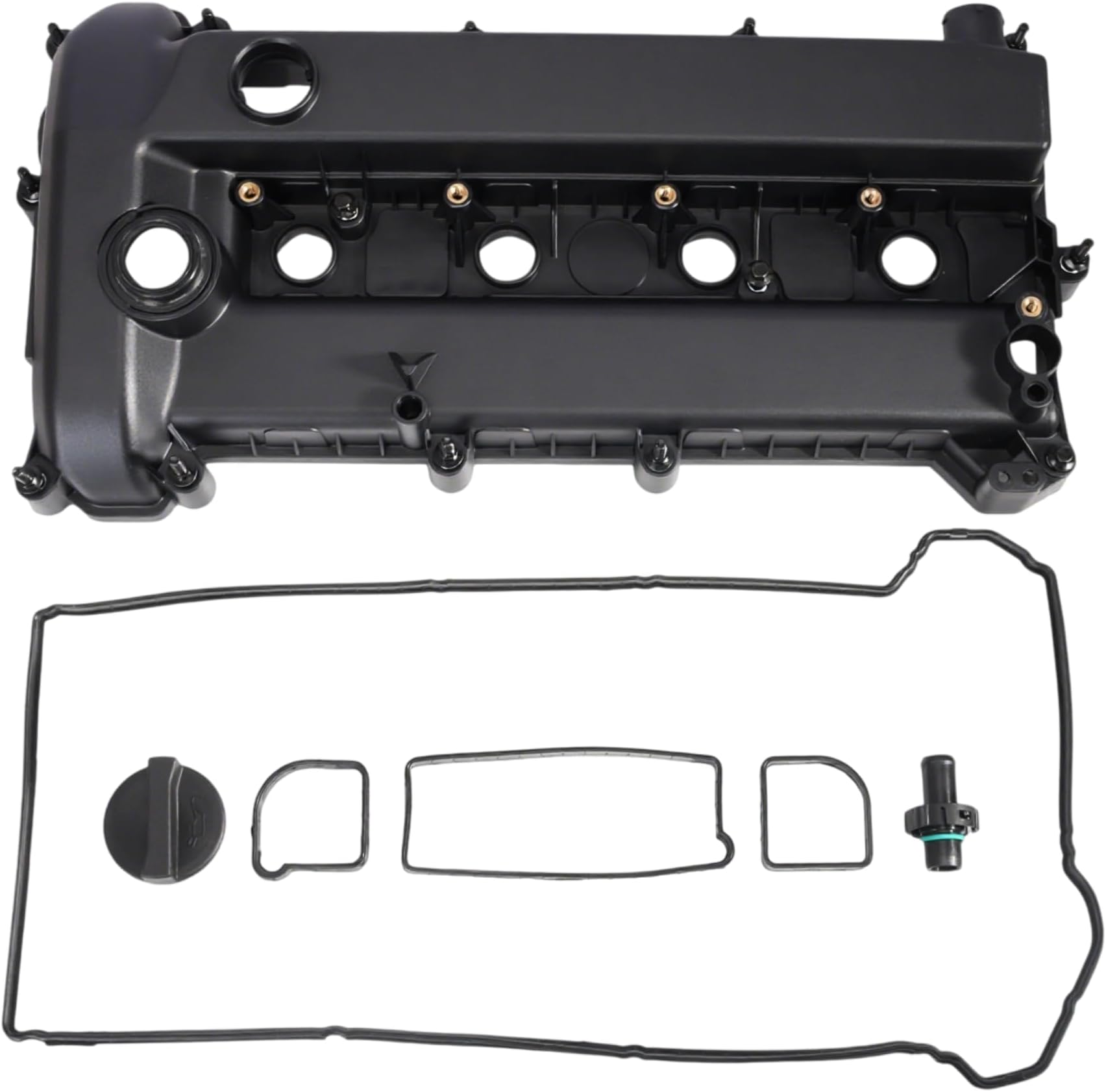 Engine Valve Cover with Gasket fits for Mazda 3 2.0L/2.5L 2010-2013, fits for Mazda 5 2.3L/2.5L 2009-2015, fits for Mazda 6 2.5L 2011-2013, fits for Mazda CX-7 2.5L 2010-2012, L502-10-210E L50210210E