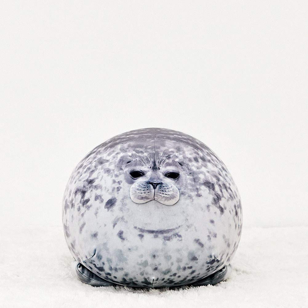 Cuscino di Peluche con foca Carina con Corpo paffuto, Realistico Ripieno di Vita Marina Sigillo Morbido Cuscino di Bambola per Bambini Giocattoli Regalo di Compleanno, 60CM