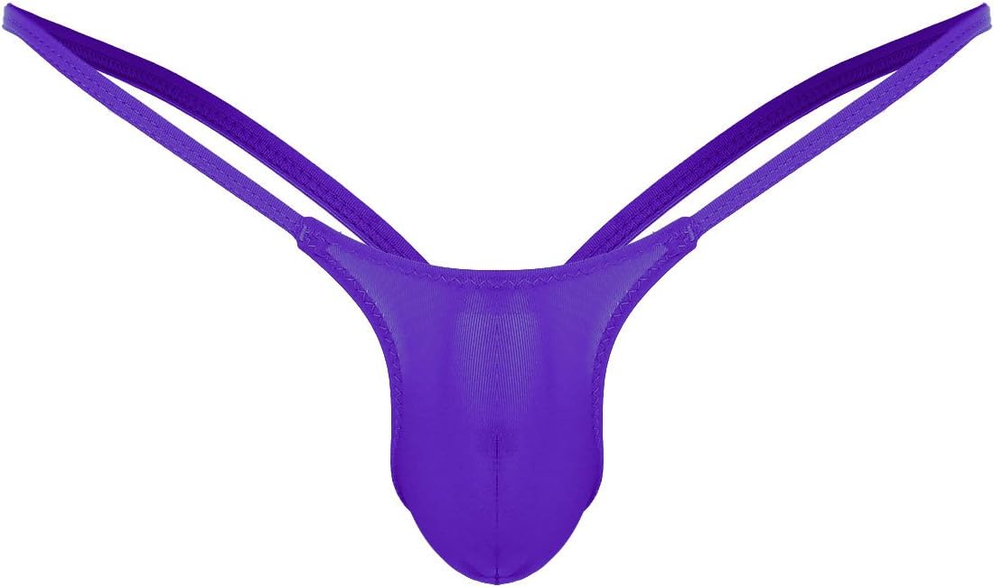 Men's Jockstrap Low Rise Bulge Pouch Micro G-String Thongs Open Butt T-Back Underwear