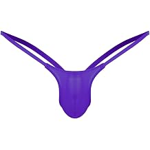 FEESHOW Men's Micro Thong T-Back G-String Jockstrap Pouch Underwear