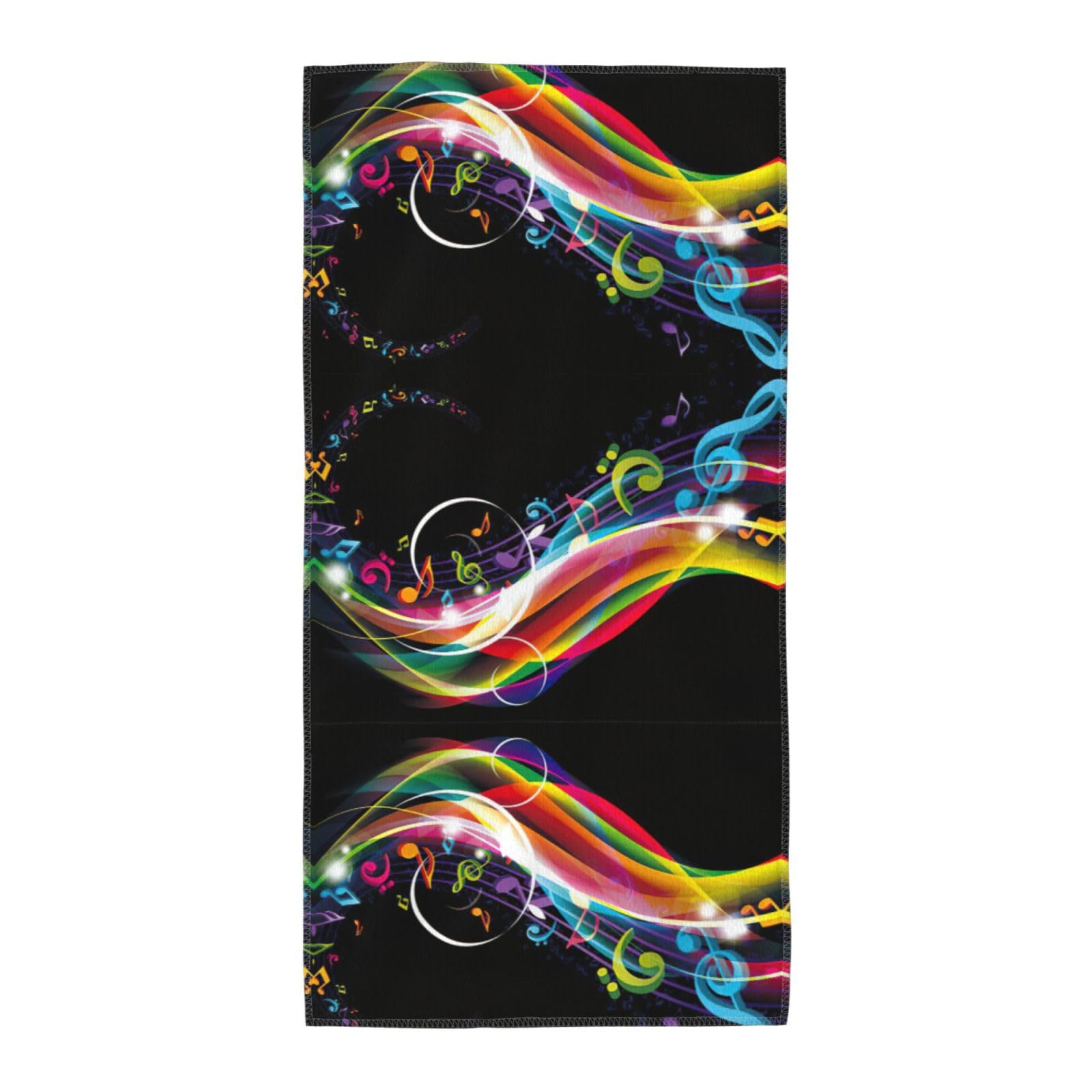 WYCZHY Colorful Music Printed Quick Dry Beach Towel For Camping Travel Vacation