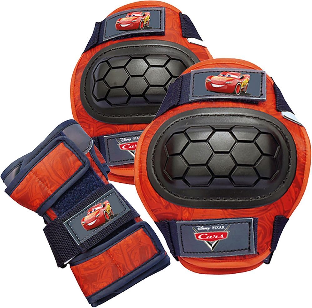 Tataway Kit Disney Cars Enfants coudières genouillères protège-Poignets Sports roulettes Skateboard trottinette Taille XS 3-6 Ans