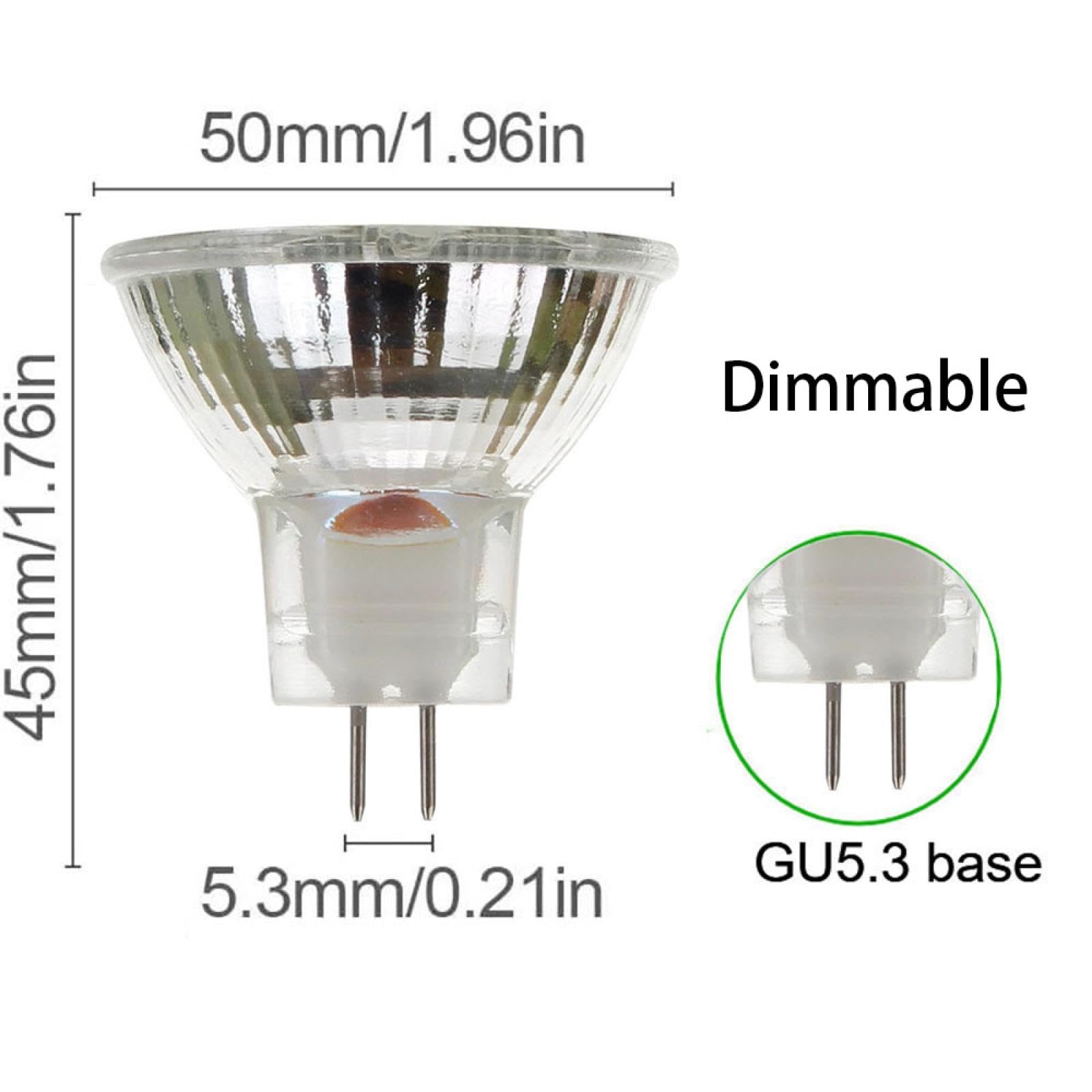 Ampoules halogènes MR16 24V 50W GU5.3 12V 20W Lampe Halogène MR16 220V 35W GU5.3 Ampoule Spot Blanc Chaud Dimmable 6PCS 24V-50W