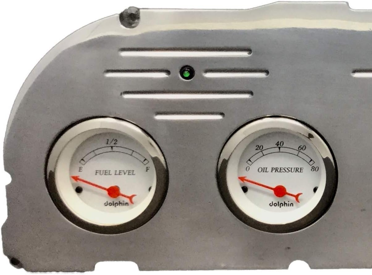Dolphin Gauges 1960 1961 1962 1963 Chevy Truck 5 Gauge Dash Cluster Panel Set Programmable White