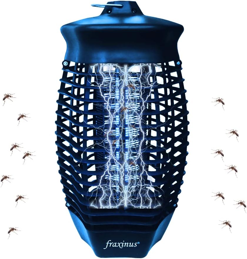 fraxinus Mosquito Zepper Indoor, mosquitoes killer repellent Lamp Insact Catcher Trap, 360 degree UV light, Powerful Grid, 9W for Living Room, Bed Boom, Kitchen Home Use. (Black)