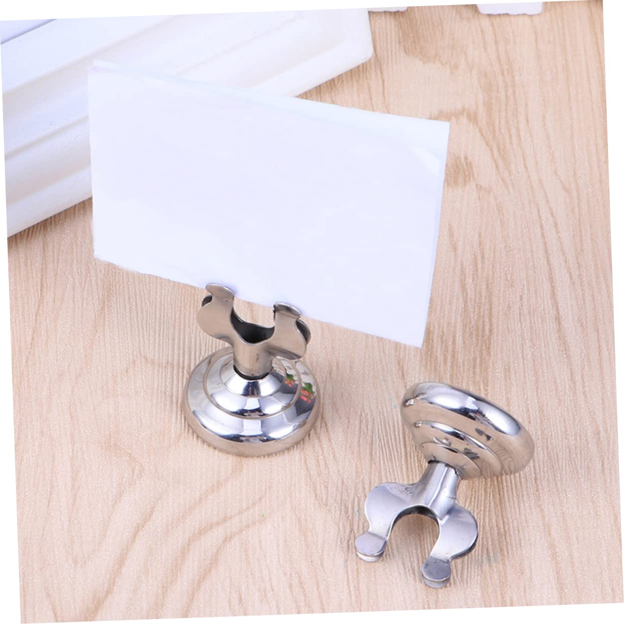 9piezas Porta Menú De Acero Inoxidable Soporte De Mesa Portátil Para Números De Mesa Para Restaurantes Bodas y Eventos