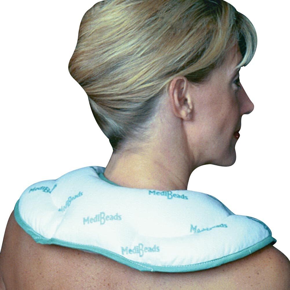 MediBeads Reusable Neck Rest & Moist Heat Microwave Heating Pad For Neck and ...