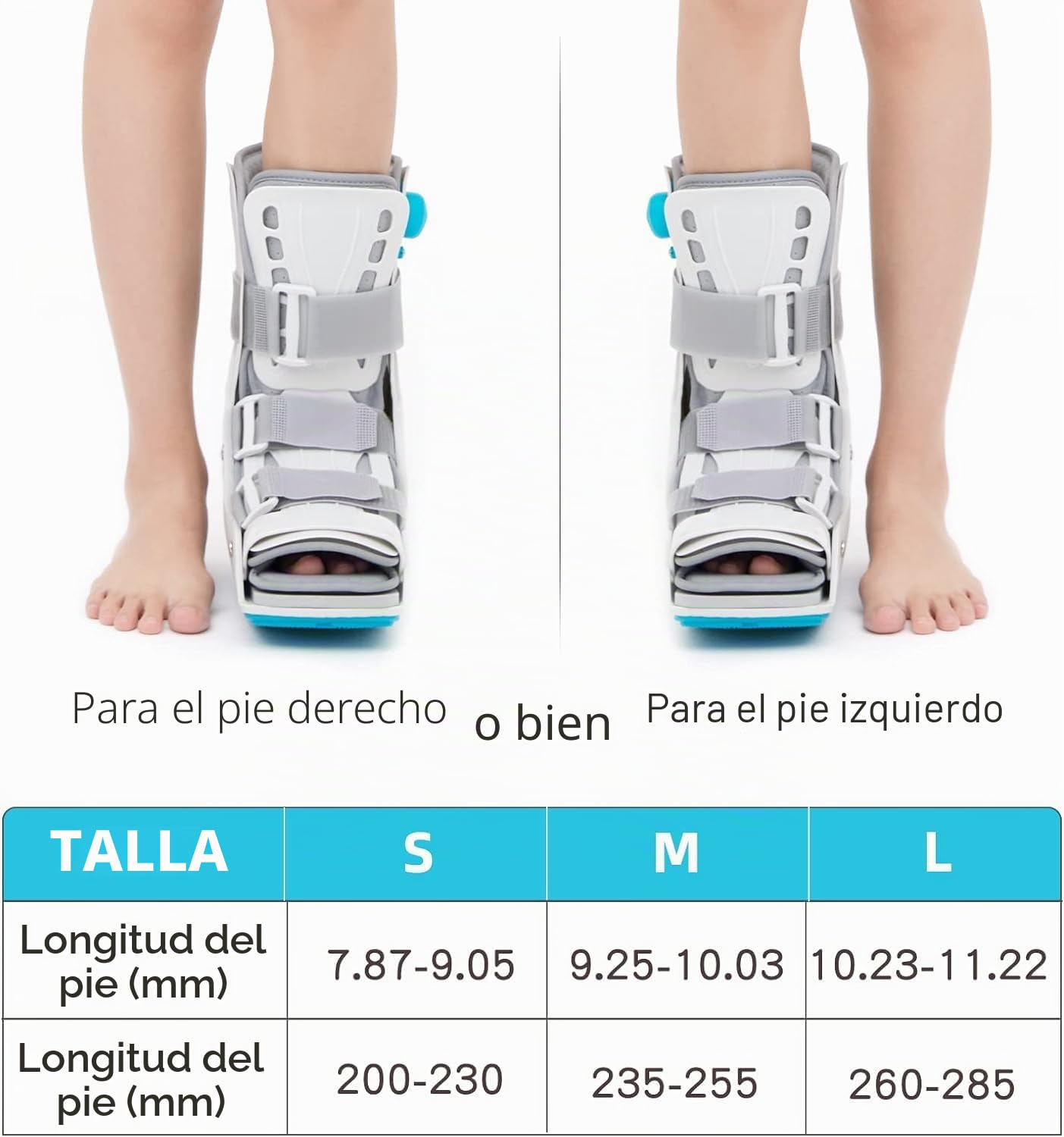 Bota inflable para fracturas, soporte para caminar con cámara de aire médica, bota para caminar para recuperación de tobillo esguince de tobillo, fractura de estrés, fractura de pie roto y