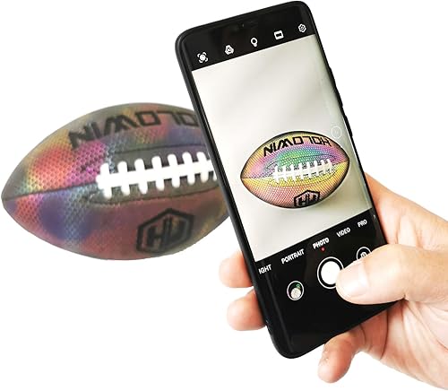 Miniatura 6 de Fútbol holográfico luminoso reflectante para juegos nocturnos y entrenamiento, brilla en la oscuridad, gran regalo de juguete de fútbol americano