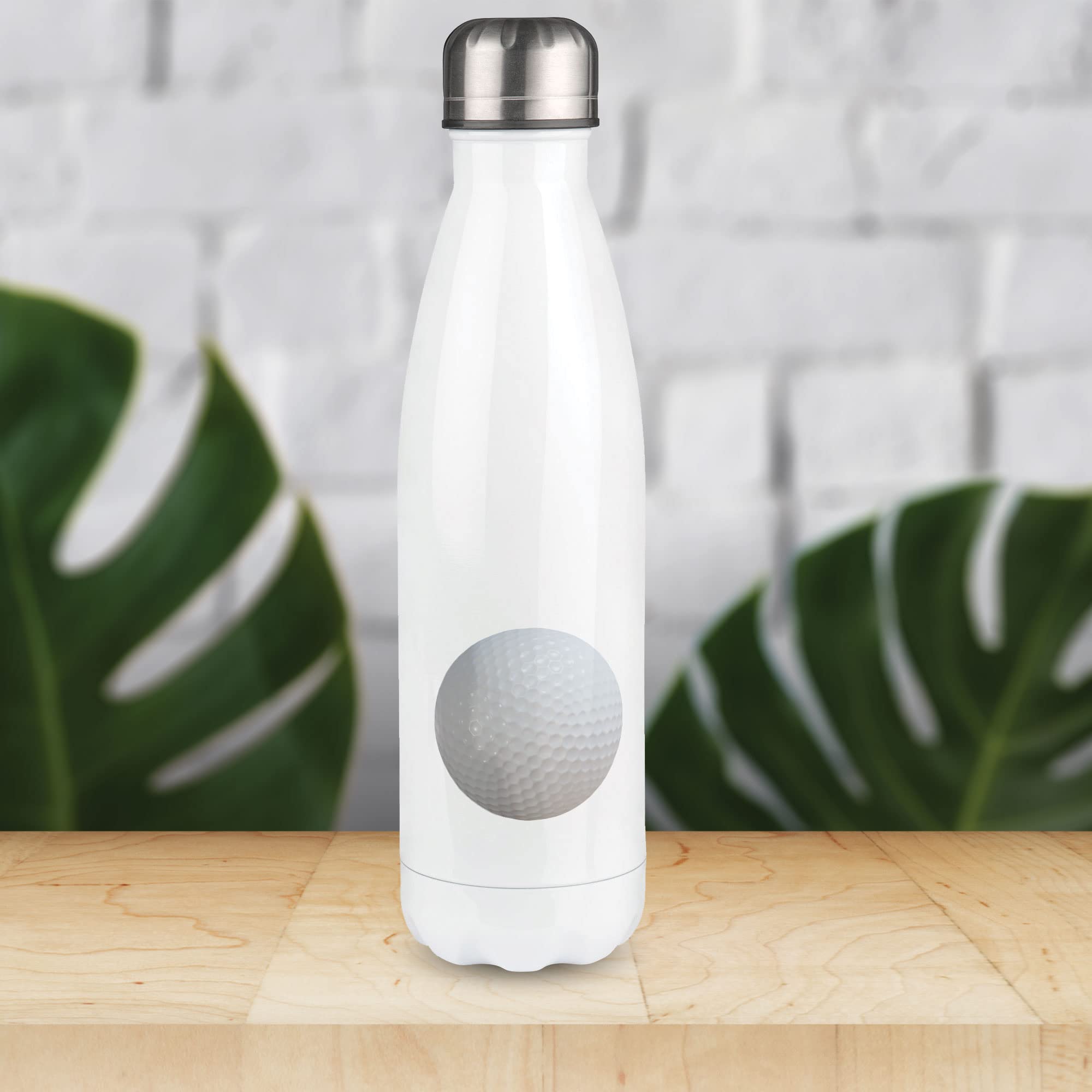 Botella isotérmica blanca con diseño de pelota Golf
