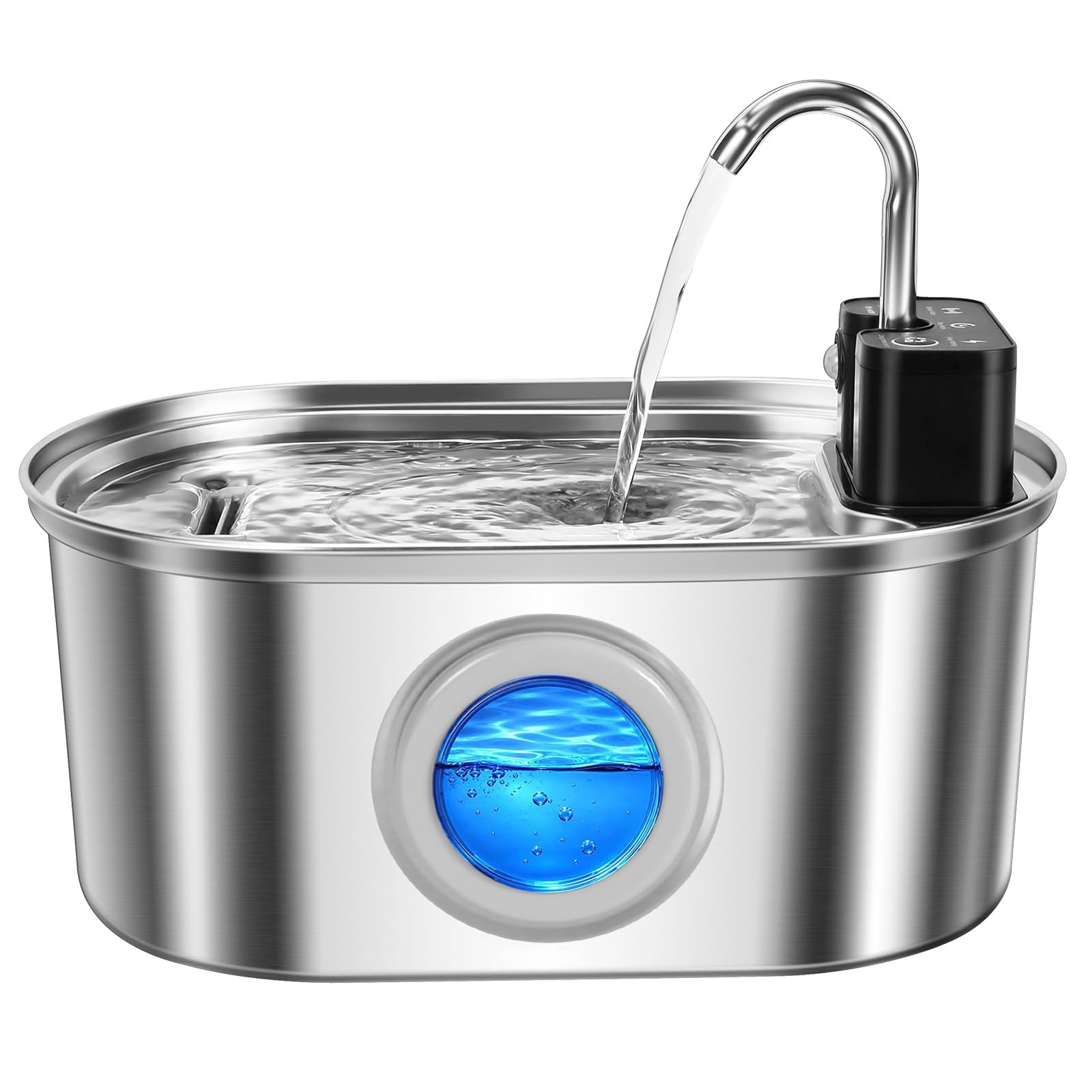 VinDox Wireless Stainless Steel Cat Water Fountain