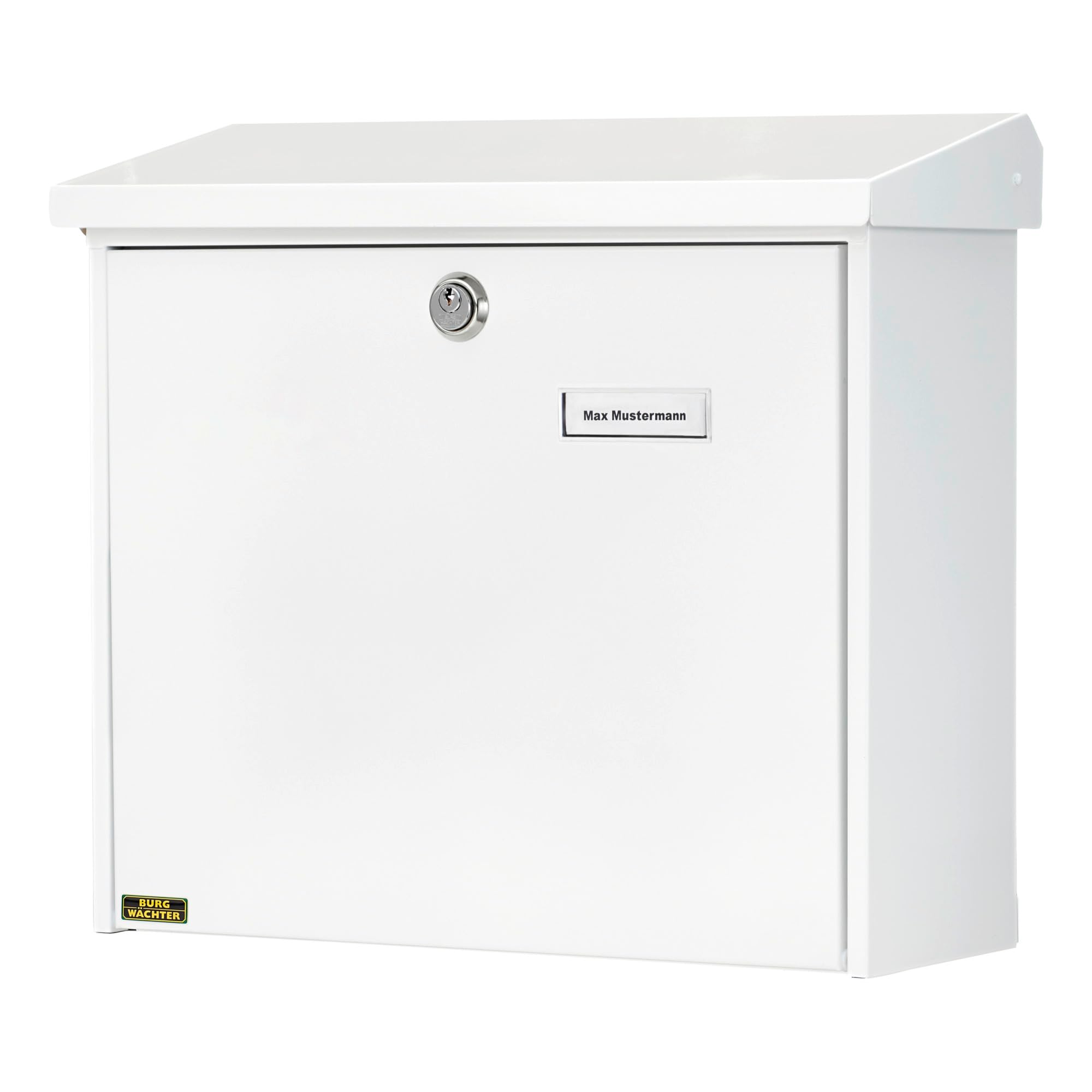 Burg-Wächter Comfort 913 W Steel Mailbox, White, Ohne Zeitungsfach - Verzinkter Stahl