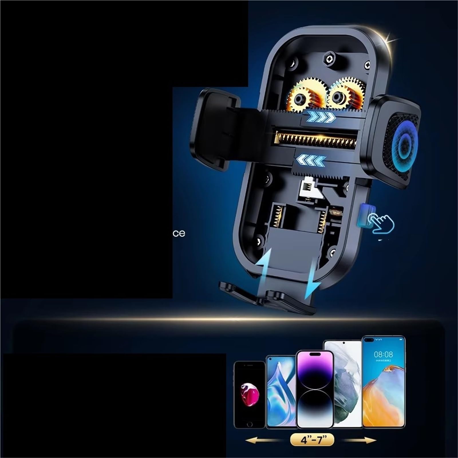 Supporto Universale Telefono Auto Con Morsetto Largo Gancio Metallo Telefono Auto Custodie Spesse Clip Bocchette Dell'aria Tutti I Cellulari Supporto Telefono Auto