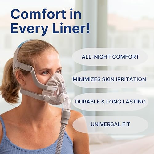 Miniatura 3 de Snugell Mascarillas CPAP para cara completa (paquete de 4) – Gris – Compatible con F20 y la mayoría de máscaras faciales completas – Protector