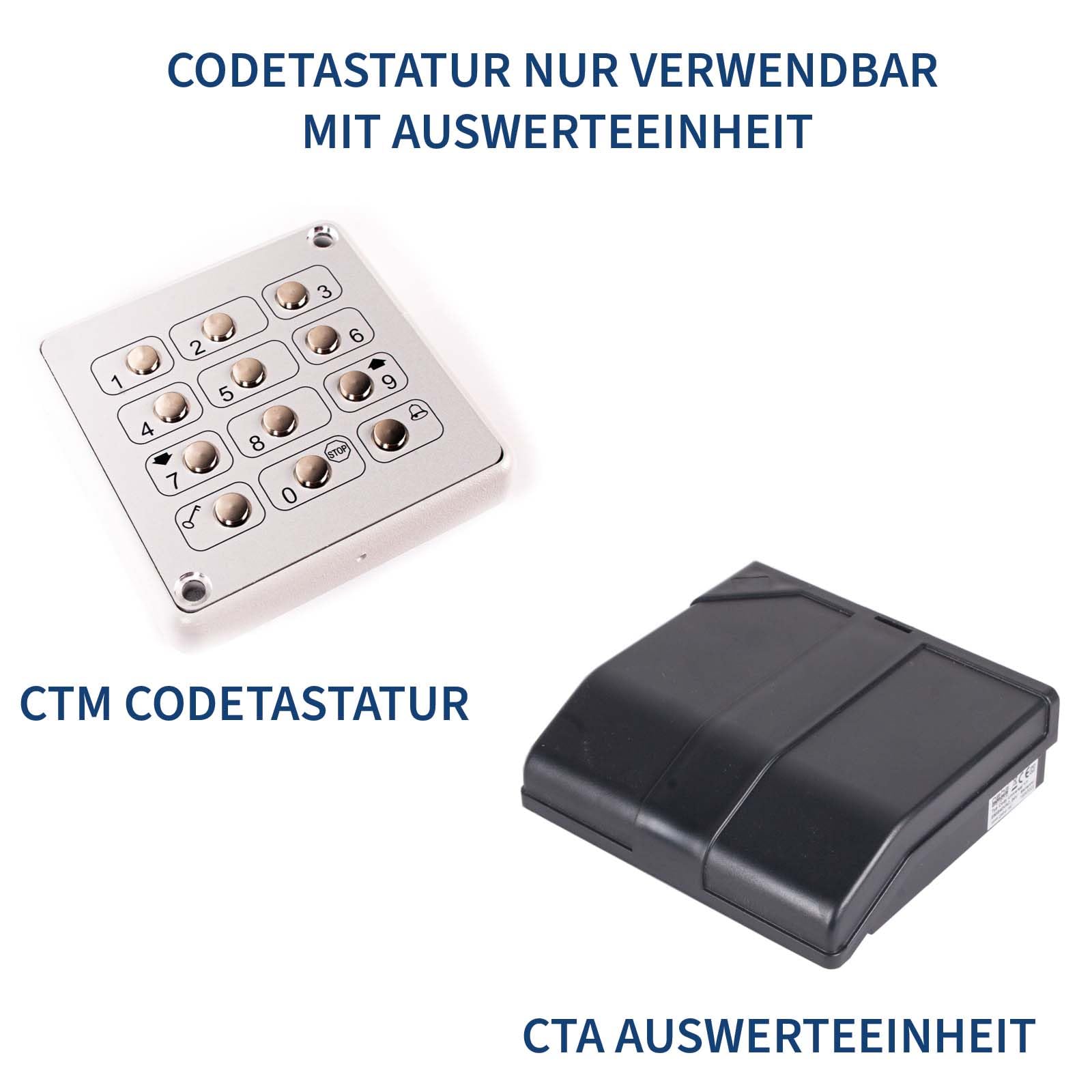 Berner CTM Clavier d'ouverture de code pour portes et portails en métal très résistant