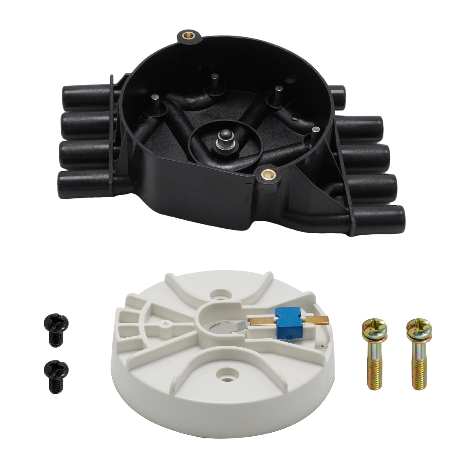 DR474 Distributor Cap and Rotor Kit Brass Terminals, Replacement for General Motors Vortec V8 Engines, Replaces D329A D465 DR331 10452459 10477599 10493663