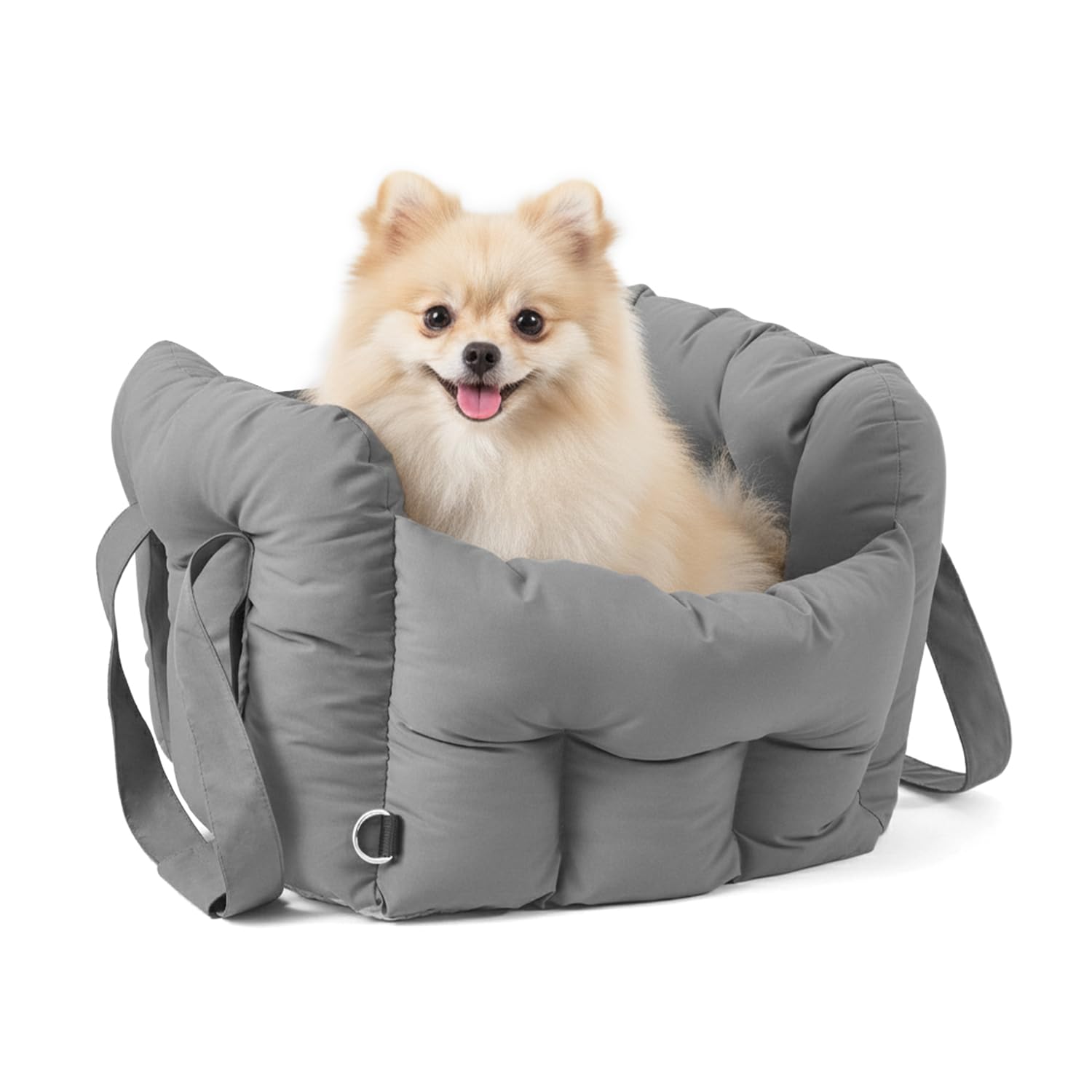 FEDPET Dog Car Seat for Small Dogs, Waterproof Puppy Car Seat Bed, Gray L