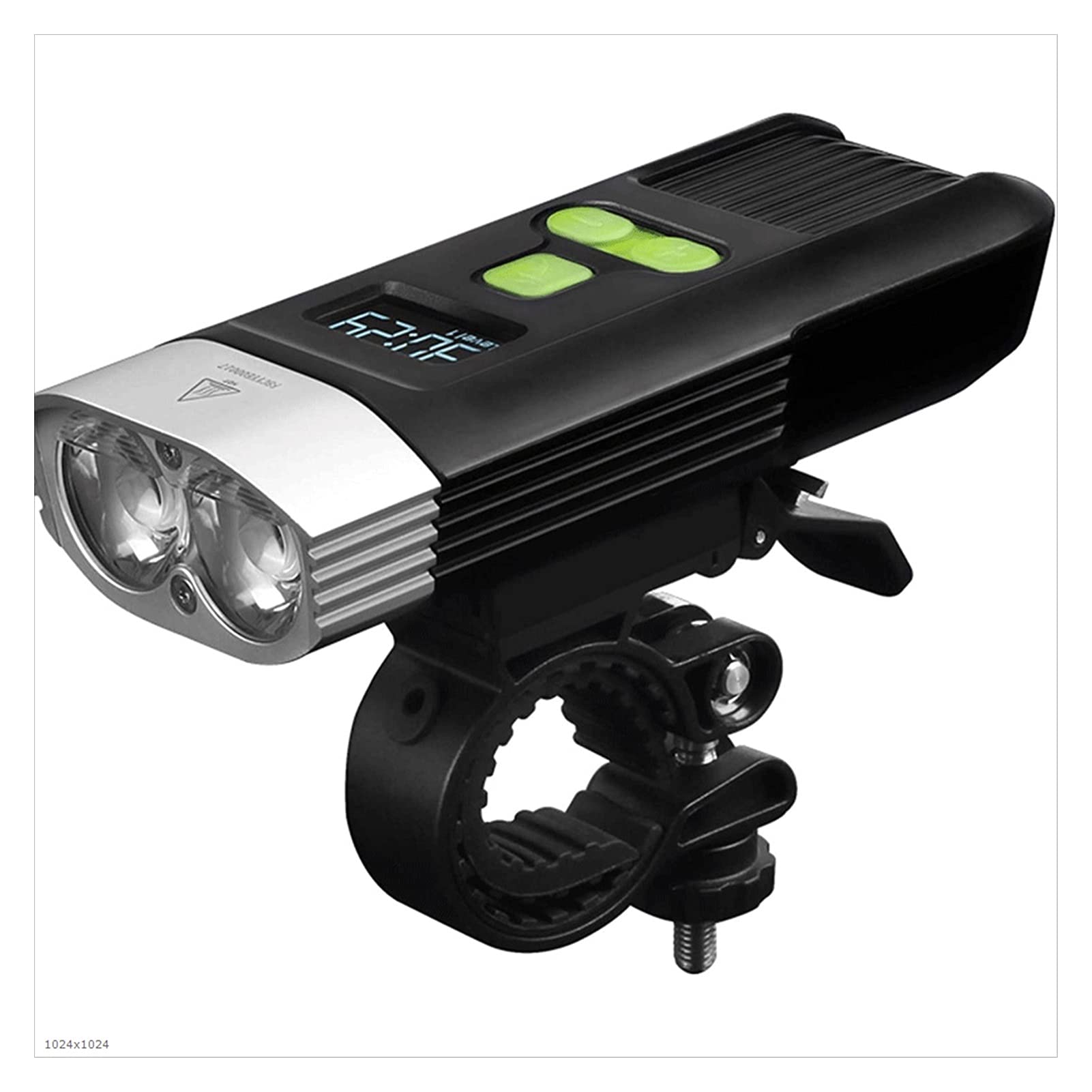Lampi per Biciclette USB Ricaricabile, Faro Anteriore in Bicicletta, 5 modalità Luce, Impermeabile, Display Digitale a LED Bike Light per Tutte Le Biciclette