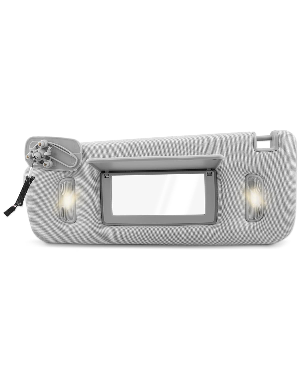 ANODZU Left Driver Side Sun Visor with LED Lights Fit for GMC Sierra/Sierra Denali 1500 2500 3500 Chevrolet Silverado 1500 2500 3500 2014-2019, Replace 23459655 (Gray)