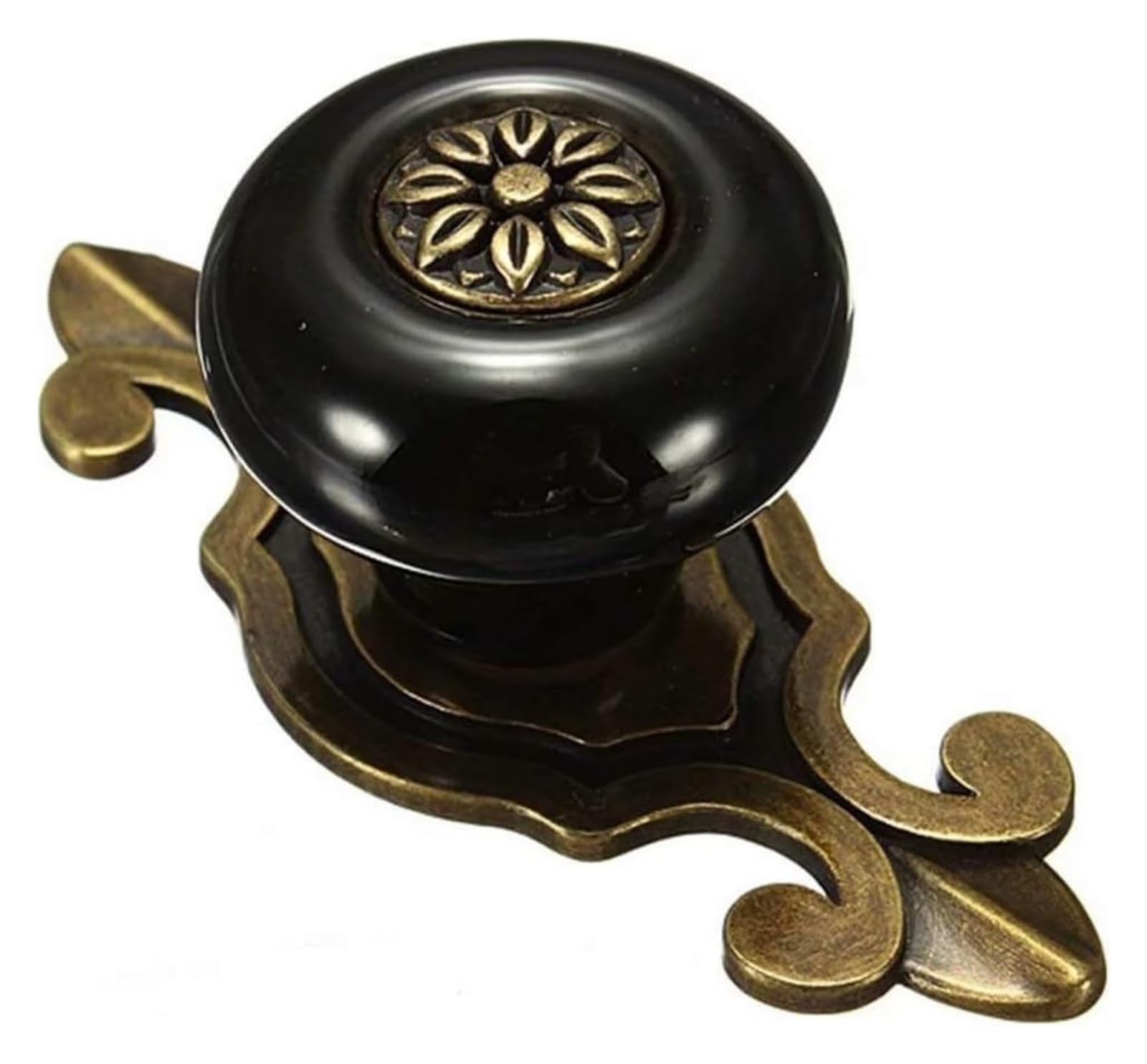 LQZAXSRDR Ceramic Cupboard Drawer Handle Knobs, Ceramic Door Knobs, and Zinc Alloy Cabinet Multicolor(Bronze-Black)