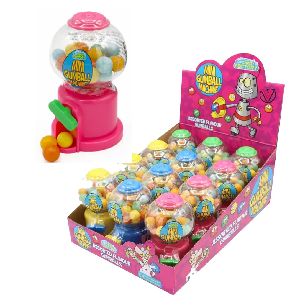 Crazy Candy Factory Mini Gumball Machine 35g | Pick Any Number of Packs