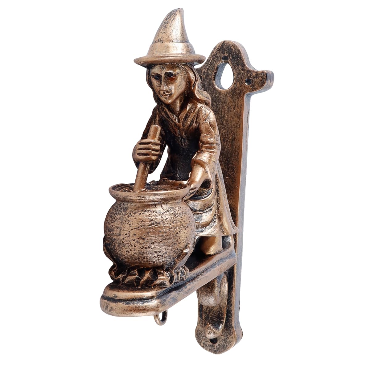 Ausi Vintage Halloween Hexe Türklingel Gusseisen Dekorative Zaubertrank Hexe für Veranda Garten Haustür Innen- und Außendekoration