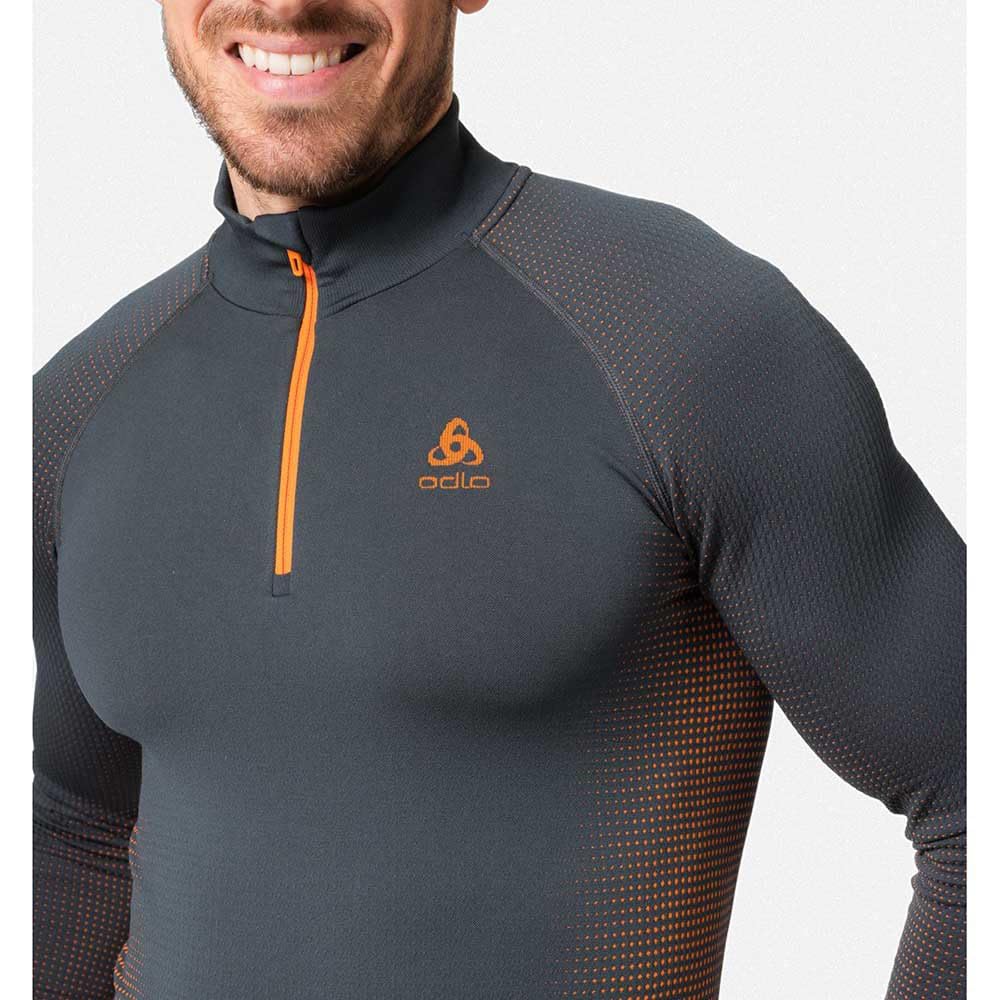 Odlo Koszulka Mężczyźni Bl Top Turtle Neck L/S Half Zip Performa