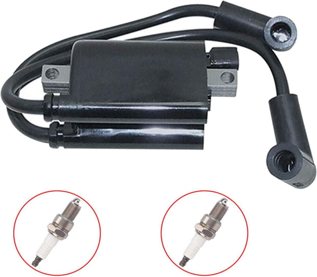 PARTSRUN High Performance Ignition Coil Module + 2PCS Spark Plugs For EZGO Golf Cart MCI 2003-2008 & Up OE#72866-G01 EPIGC104,ZF496-2DHHS