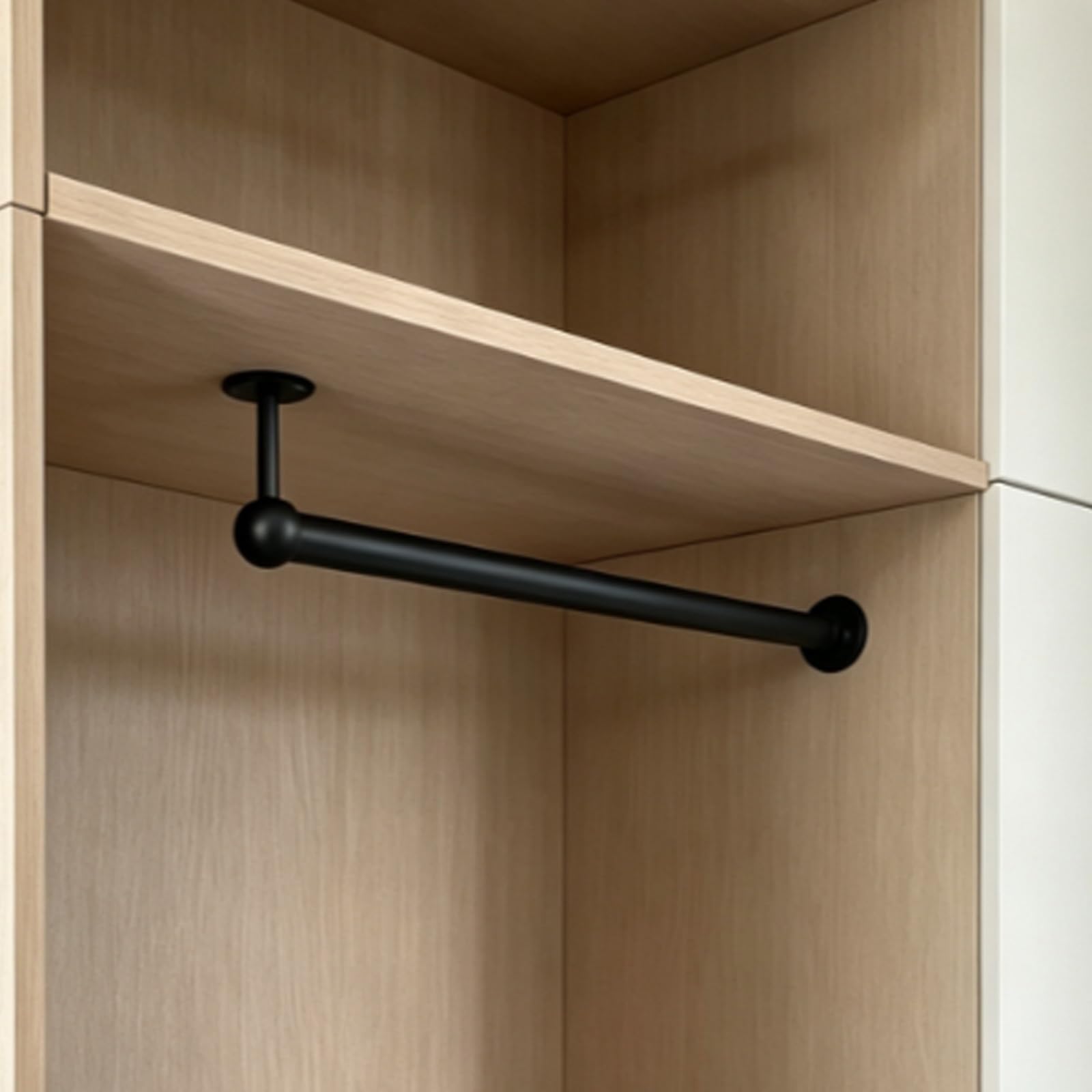 CHZFFD wardrobe rails and fittings Cabinet Rod Holder, Closet Pole for Hanging Clothes, Garment Bar Wall