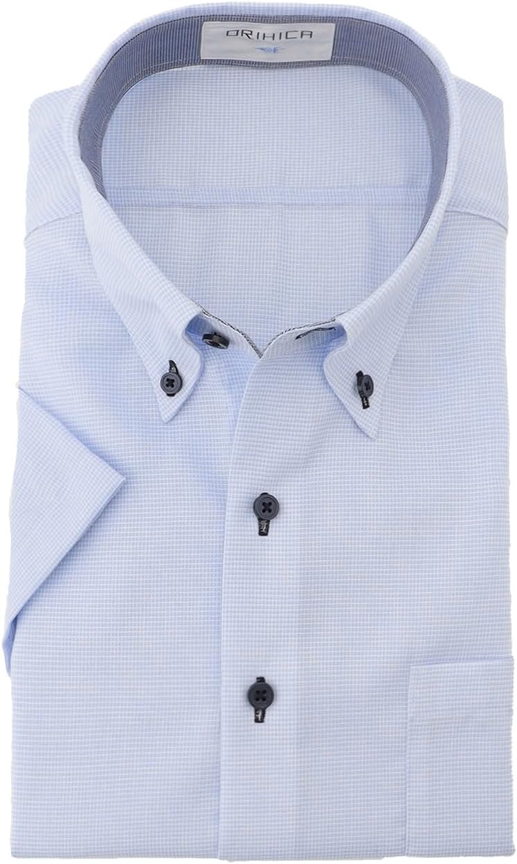 Orihika Men's Cool Short Sleeve 100% Cotton Non-Iron Shirt Orihika Men's Cool Short Sleeve 100% Cotton Non-Iron Shirt